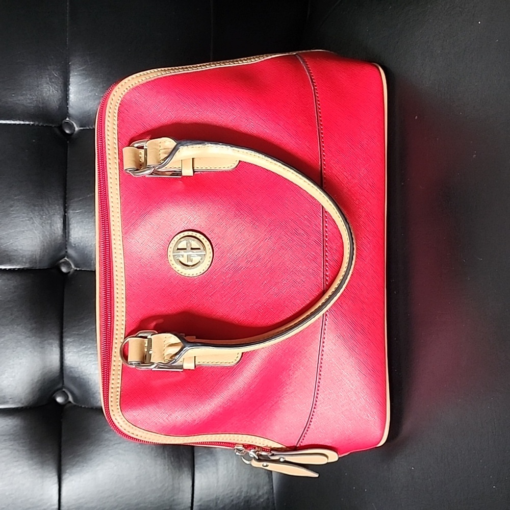 Giani Bernini Saffiano Red Satchel Tote Purse